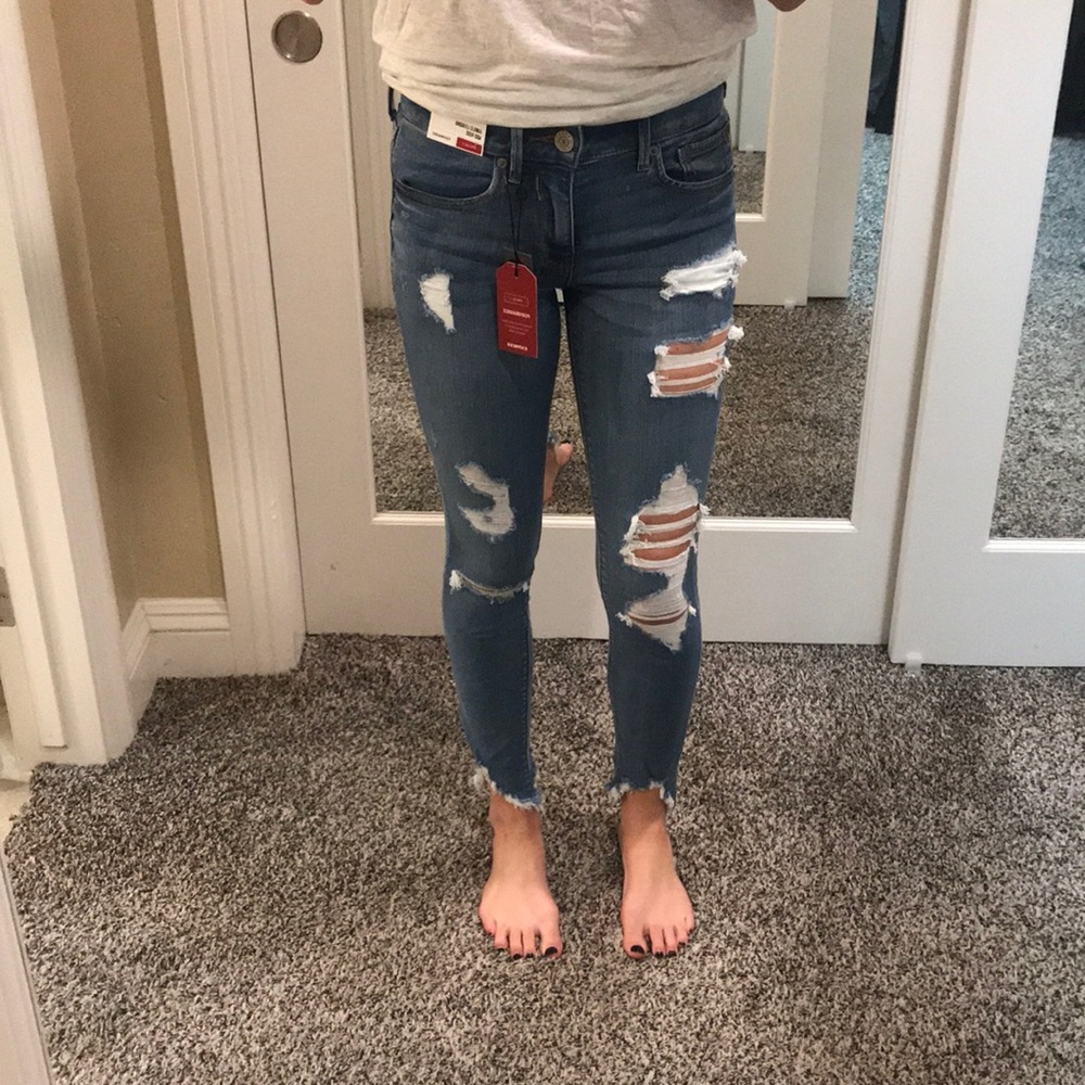 Express Ankle Legging Mid Rise Jeans